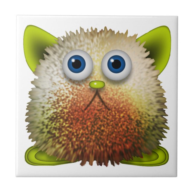 Cute Fuzzy Cartoon Character Art for All Tile (Front)