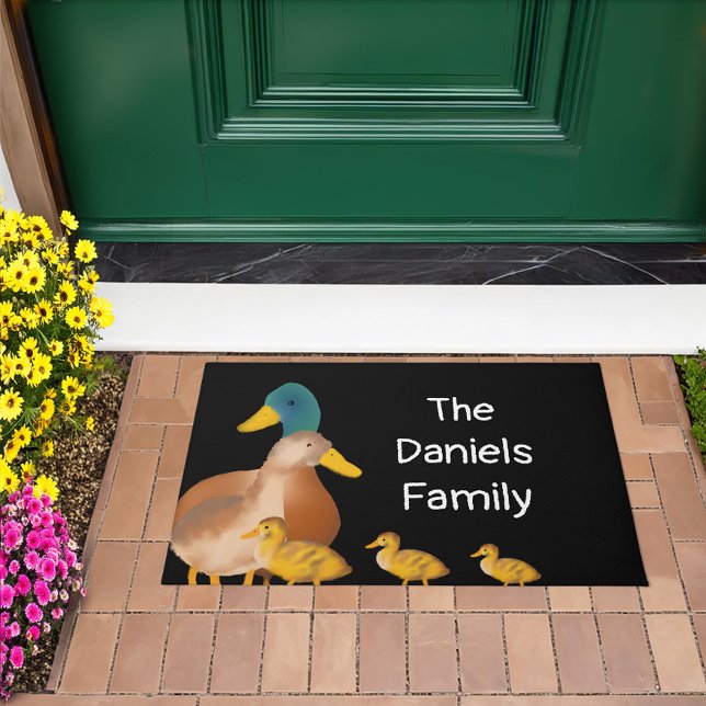 Cute Fuzzy Duck Family Doormat (Creator Uploaded)