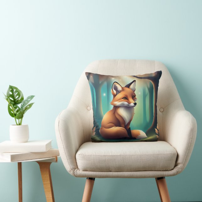 Cute Fuzzy Fox Animal For Nursery Cushion (Chair)
