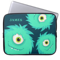 Cute Fuzzy Monster Blue