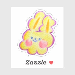 Cute fuzzy party yellow bunny