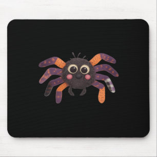 Cute Fuzzy Spider Preppy Floral Patchwork Hallowee Mouse Pad
