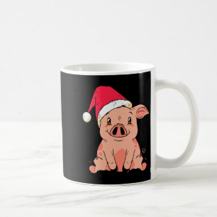 Cute G With Santa Claus Hat Christmas Long Sleeve  Coffee Mug