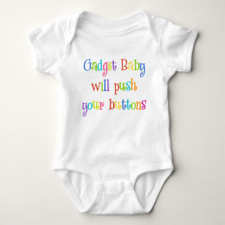 Cute Gadget Baby Will Push Your Buttons Baby Bodysuit
