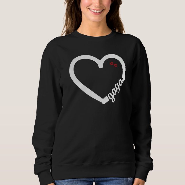 Cute Gaga With Heart Girl Women's Mom Mother Sweatshirt (Front)