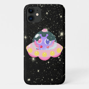 Cute Galaxy Alien Outer Space UFO iPhone 11 Case