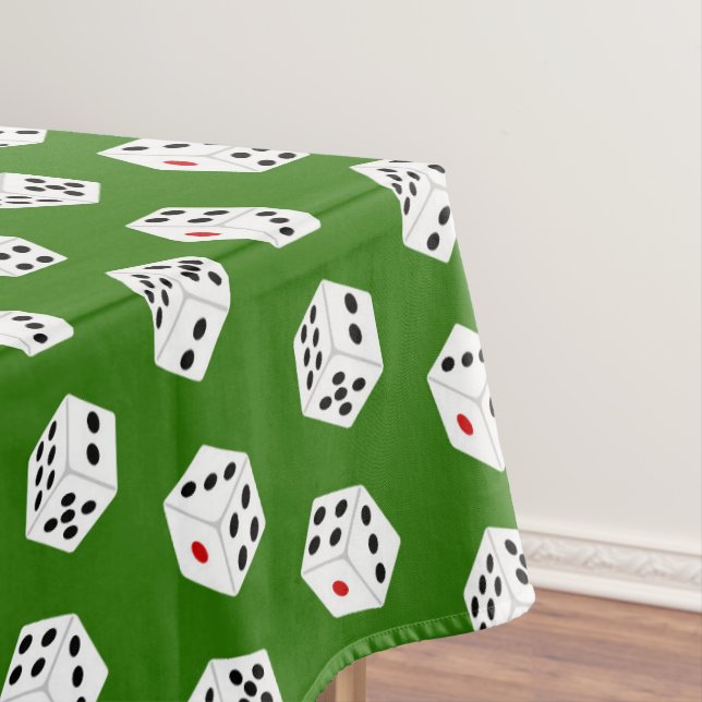 Cute gambling dice pattern party tablecloth (In Situ)