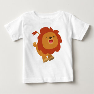 Cute Gamboling Cartoon Lion Baby T-Shirt