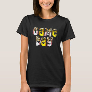 Cute Game Day Leopard Baseball Softball Mom Life M T-Shirt