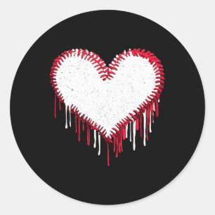 Cute Game Day Sell Softll Heart Funny Sport Player Classic Round Sticker