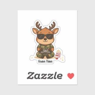 Cute Gamer Deer “Game Time” Accent 