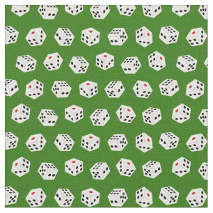 Cute gameroom dice pattern decor material fabric