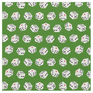 Cute gameroom dice pattern decor material fabric