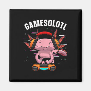 Cute Gaming Art For Men Women Kids Video Game Axol Magnet