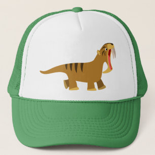 Cute Gaping Mouth Cartoon Thylacosmilus Hat