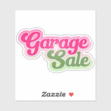 Cute Garage Sale Sticker