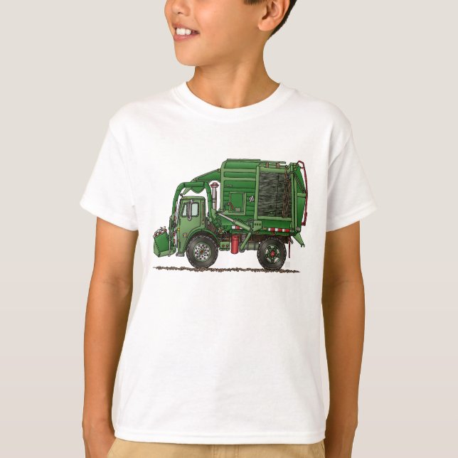 Cute Garbage Truck Trash Truck T-Shirt (Front)
