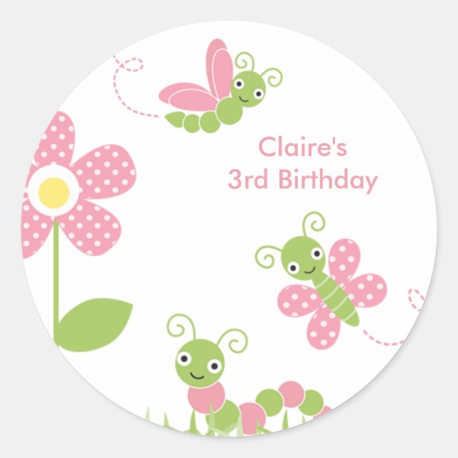 Cute Garden Bugs Stickers (Front)