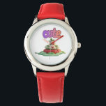 Cute Garden Delights eWatch Watch<br><div class="desc">Spread joy with this whimsical and vibrantly colored digital masterpiece! This unique design features endearing, sprout-headed characters in a soft, sculptural style that looks almost touchable. Set against a clean black background for maximum contrast, the colors pop beautifully on every product. Whether you're looking for a standout notebook cover, a...</div>