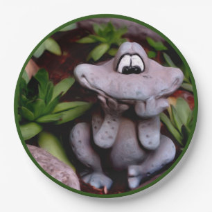 Cute Garden Frog Nature Art Party   Paper Plate