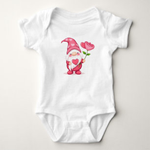 Cute Garden Gnome Baby Bodysuit - Whimsical Flower