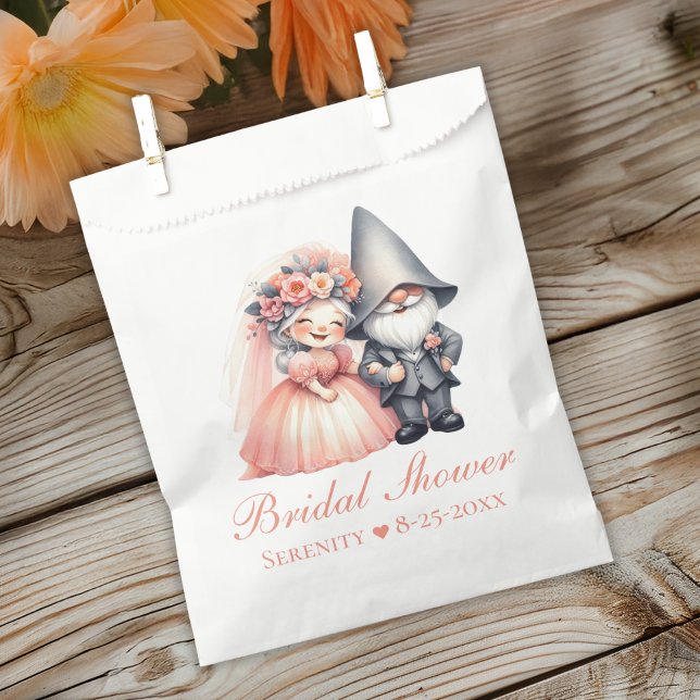 Cute Garden Gnome Bridal Shower Romantic Fairytale Favour Bag (Creator Uploaded)
