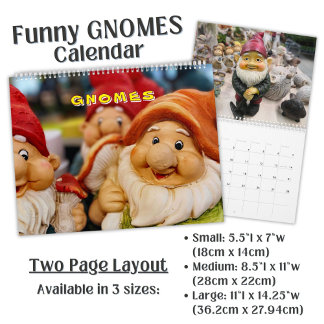 Cute Garden Gnome Photography  Calendar