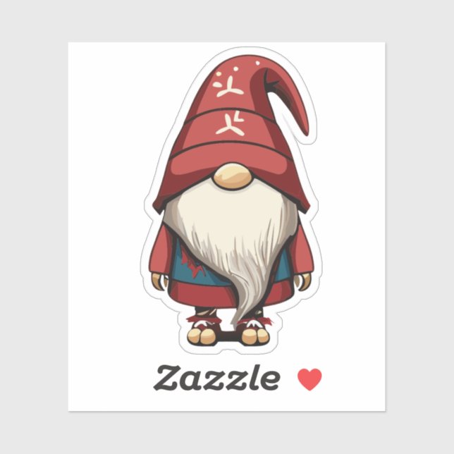 Cute Garden Gnome Sticker (Sheet)