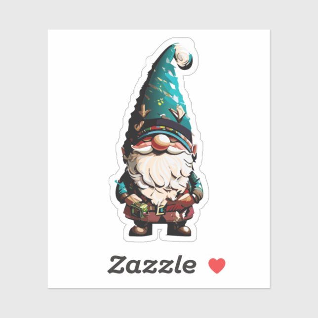 Cute Garden Gnome Sticker (Sheet)