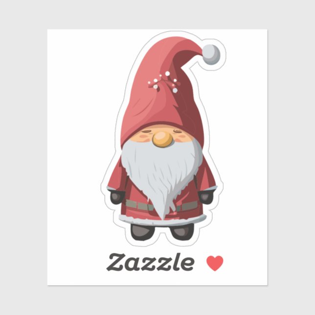 Cute Garden Gnome Sticker (Sheet)
