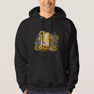 Cute Garden Gnome Sunflower Rainbow Women's Summer Hoodie