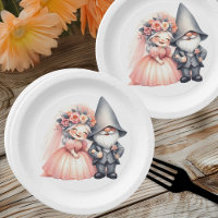 Cute Garden Gnome Woodland Orange Wedding