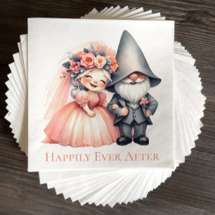 Cute Garden Gnome Woodland Summer Wedding Napkin