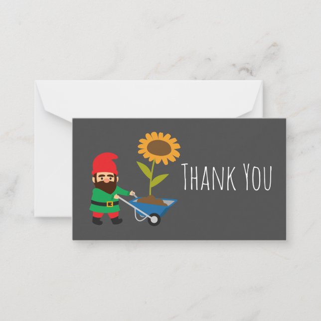 Cute garden gnomes fun card (Front)