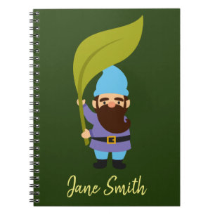Cute garden gnomes fun notebook