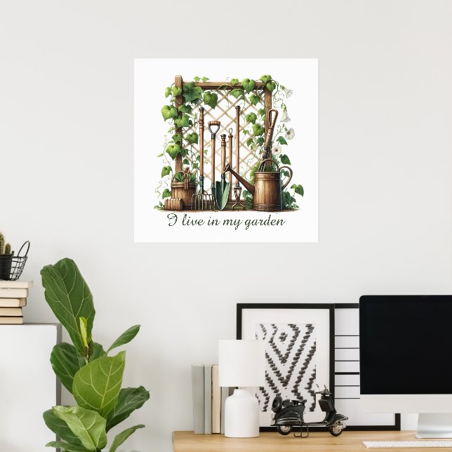 Cute garden life customisable poster (Home Office)