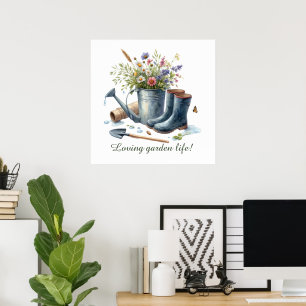 Cute Garden life customizable Poster
