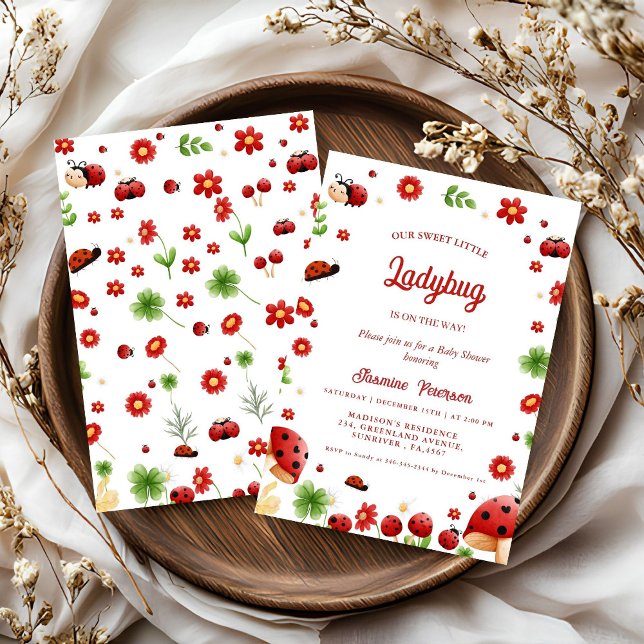 Cute Garden little bug baby shower Invitation (Creator Uploaded)