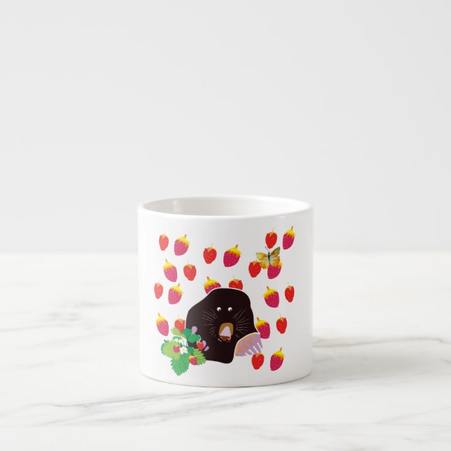 Cute Garden  Mole Espresso Mug (Front)