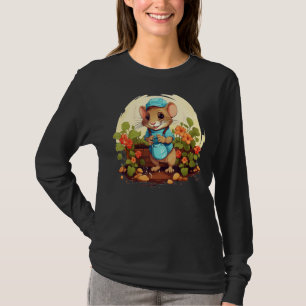 Cute garden Mouse for gardening Lovers and Herbs T T-Shirt