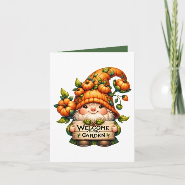 Cute Garden party welcome Fall customisable Card (Front)