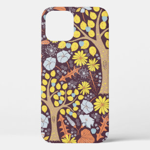 Cute garden vintage repeat seamless pattern. Apple iPhone 12 Case