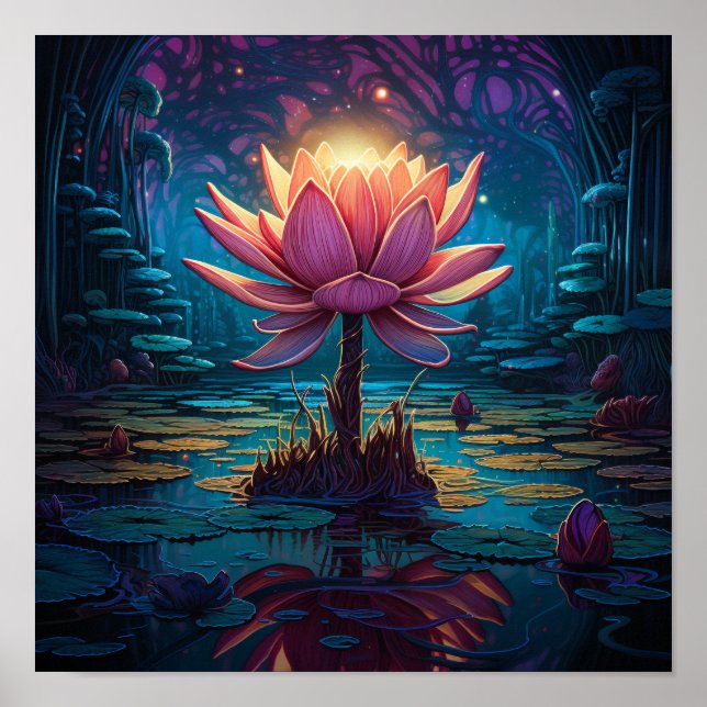 Cute Garden Water Lily  Poster (Front)