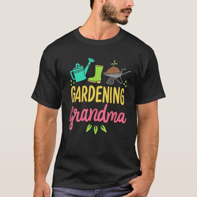 Cute Gardening Grandma Gift Funny Vegetable Garden T-Shirt (Front)