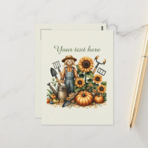 Cute gardening lovers customisable  postcard