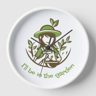 Cute Gardening Quote Gardener Gardens Clock
