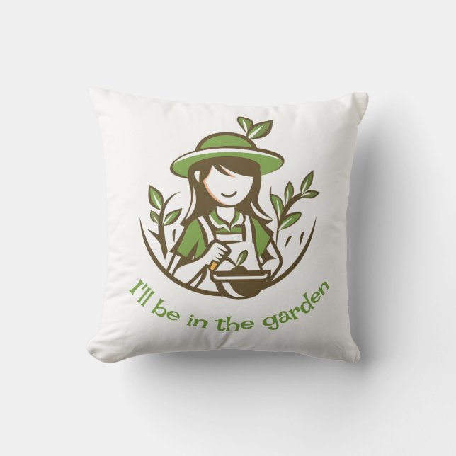 Cute Gardening Quote Gardener Gardens Cushion (Front)