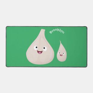 Cute garlic cartoon vegetable illustration desk mat