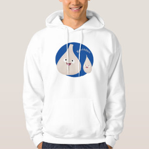 Cute garlic cartoon vegetable illustration hoodie