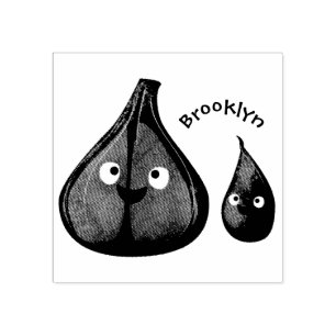 Cute garlic cartoon vegetable illustration rubber stamp